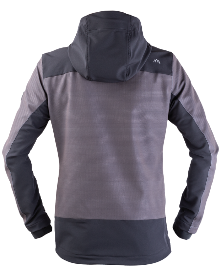 STRETCH 330V Munkakabát Kapucnival (szürke-fekete) - kabát háta