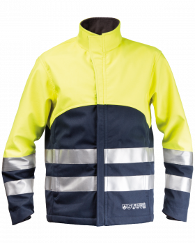 Hi-vis multivédő kabát (Hi-Vis Sárga/Sötétkék)