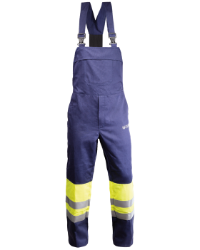 Multivédő biztonsági overall (Sötétkék/Hi-Vis Sárga)