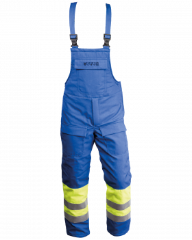 Hi-vis, többszörösen védő, meleg bélésű overall (Kék/Hi-Vis Sárga)